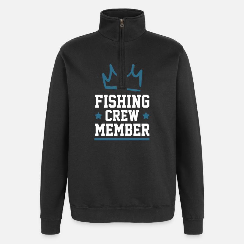 Équipage de pêche - Sweat à zip 1/4 - noir