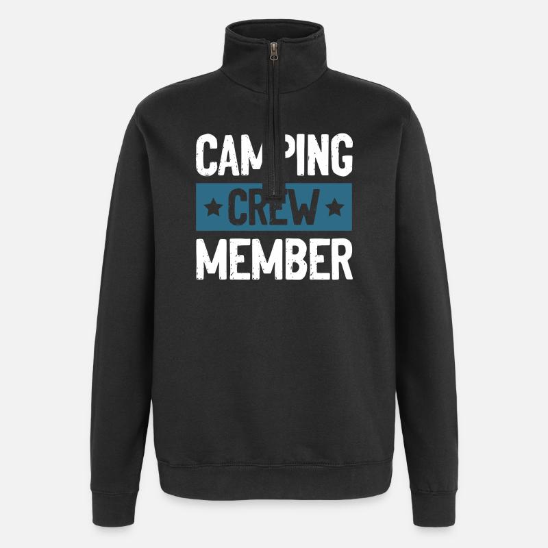 Camping Crew - Quarter-Zip-Sweatshirt - Schwarz