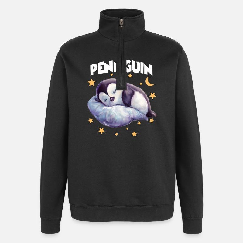 PennguinPenguin Pajamas Pennguin Late Riser - Quarter-Zip Sweatshirt - black