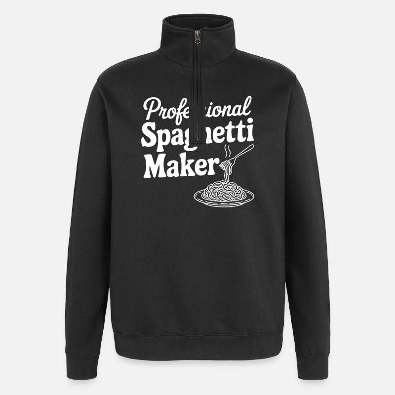 Professioneller Spaghetti-Hersteller - Quarter-Zip-Sweatshirt - Schwarz