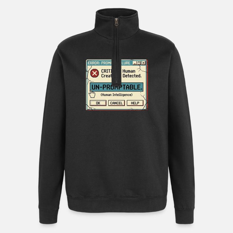Unpromptable - Quarter-Zip Sweatshirt - black