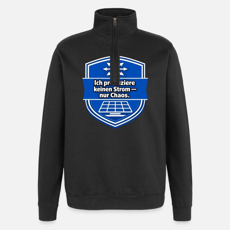 solar energy - Quarter-Zip Sweatshirt - black