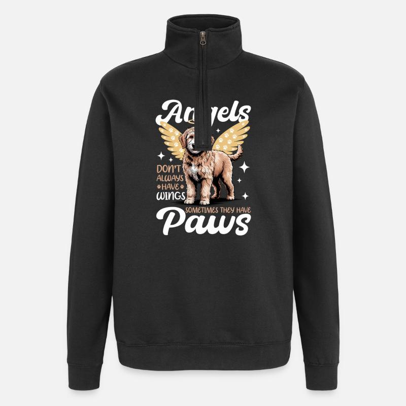 Race de chien Goldendoodle - Sweat à zip 1/4 - noir