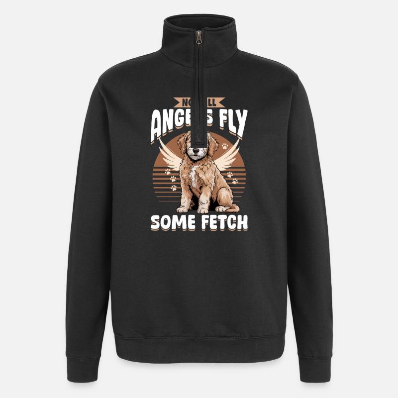 Goldendoodle Dog Breed - Quarter-Zip Sweatshirt - black