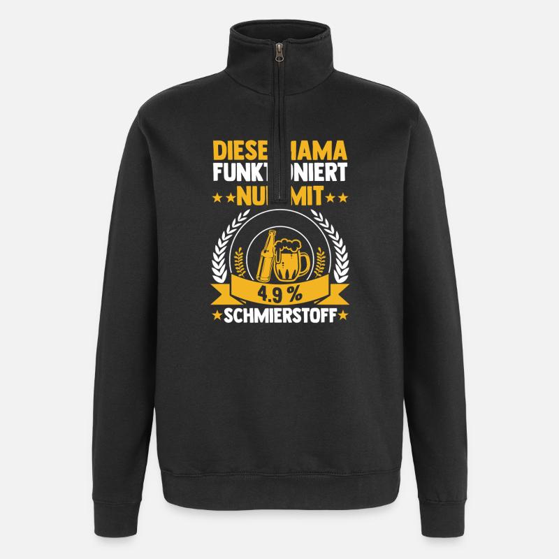 Bier Bierliebhaberin Mutter Mama - Quarter-Zip-Sweatshirt - Schwarz