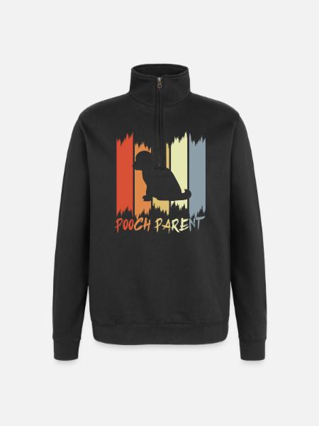 Hundebesitzer - Quarter-Zip-Sweatshirt - Schwarz