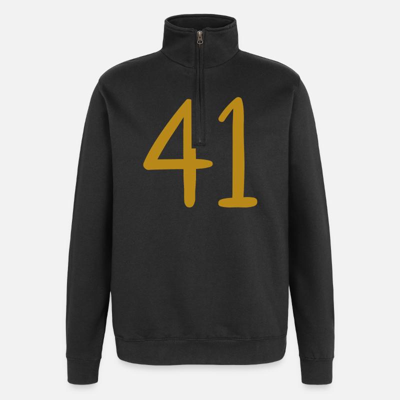41 - Sweat à zip 1/4 - noir