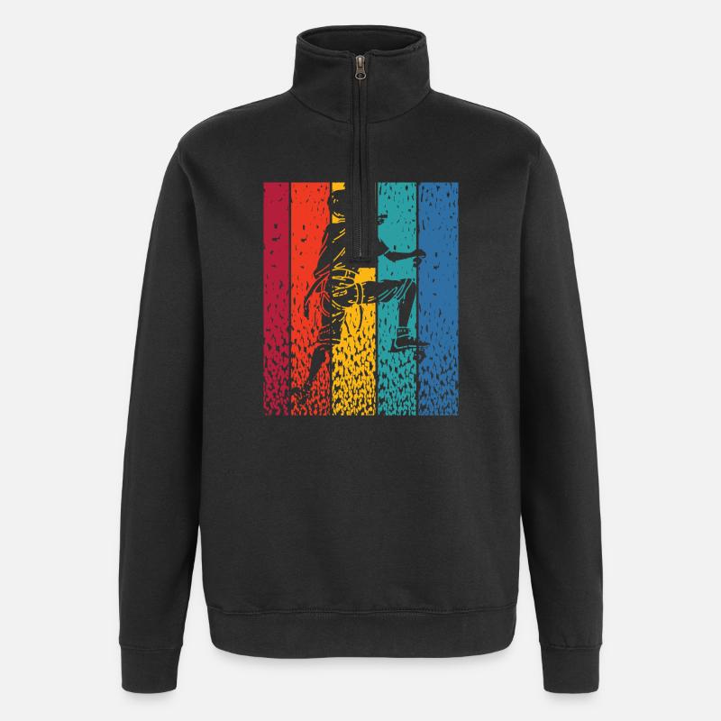 Boulderer Boulder Bouldering - Quarter-Zip Sweatshirt - black