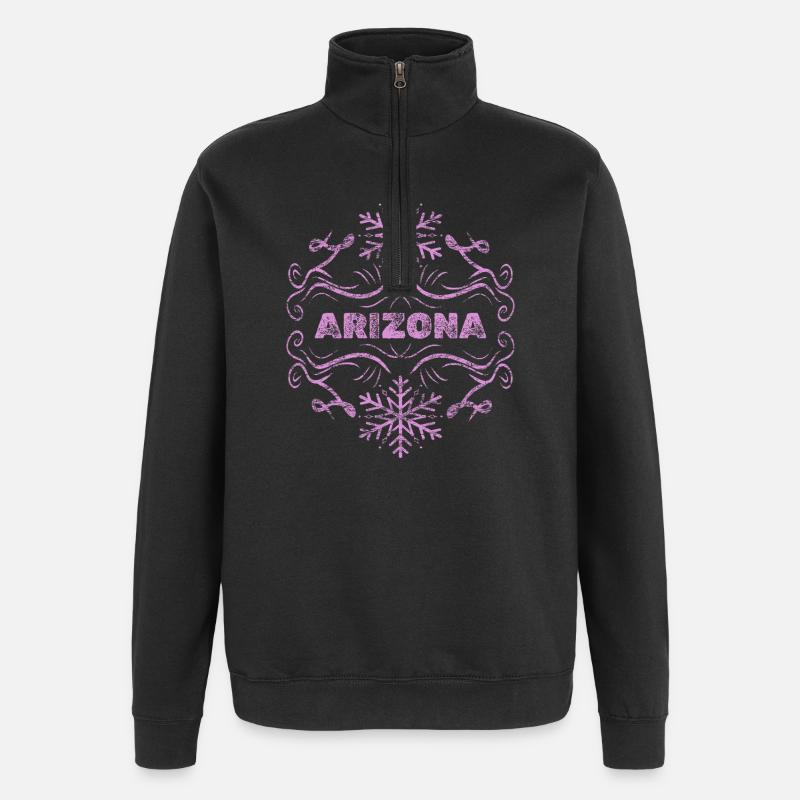 Arizona - Sweat à zip 1/4 - noir
