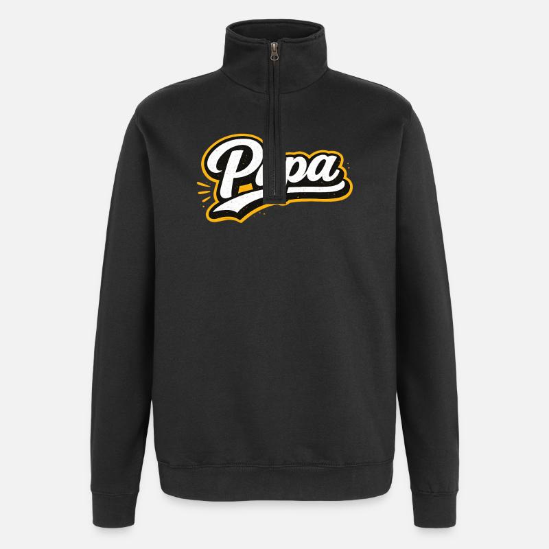 Dad - Quarter-Zip Sweatshirt - black