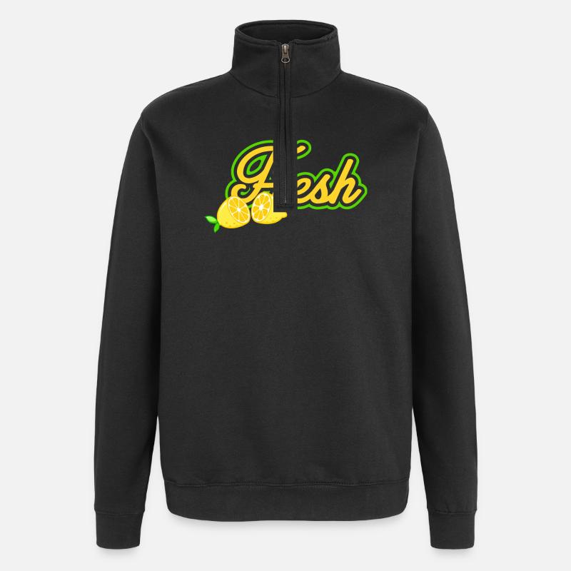 Frais - Sweat à zip 1/4 - noir