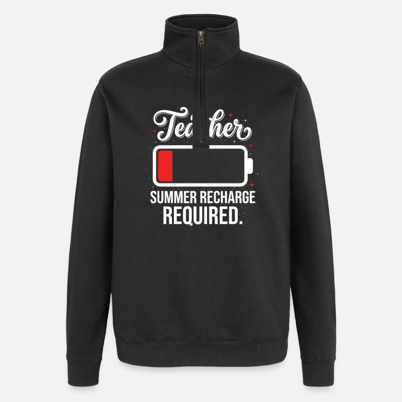 Recharge estivale pour les enseignants - Sweat à zip 1/4 - noir