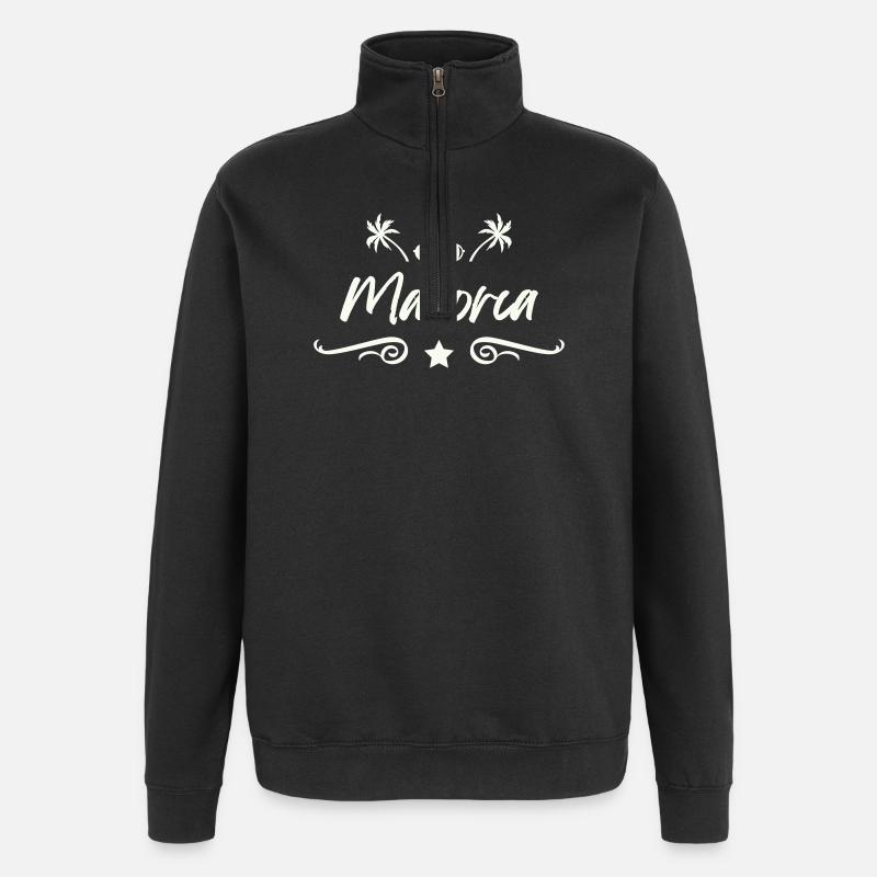 Mallora Palm Beach Logo - Quarter-Zip Sweatshirt - black
