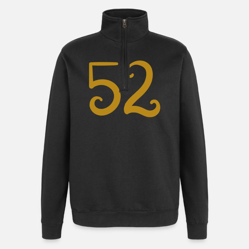52 - Sweat à zip 1/4 - noir