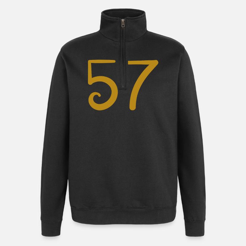 57 - Sweat à zip 1/4 - noir
