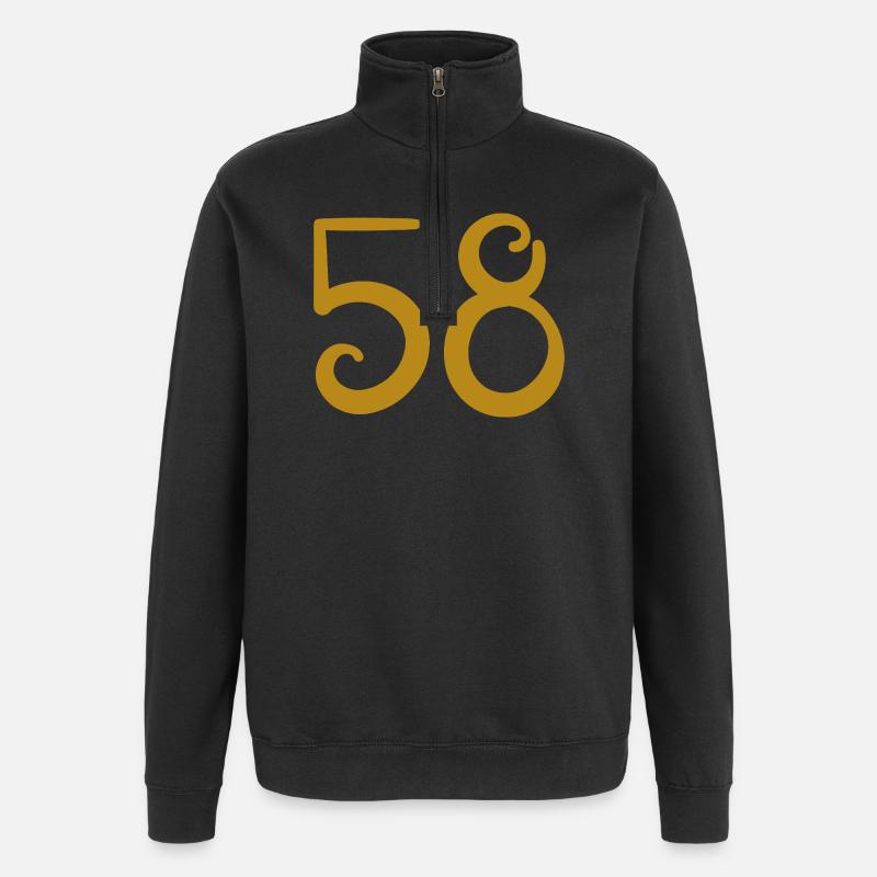 58 - Sweat à zip 1/4 - noir