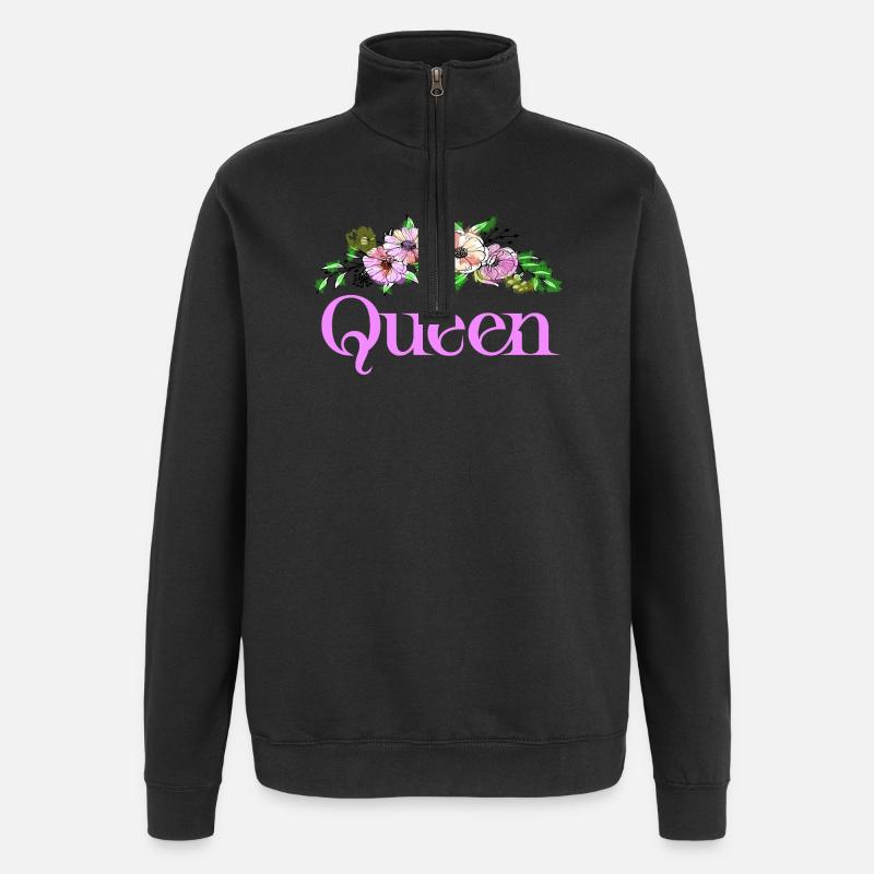 Queen - Quarter-Zip Sweatshirt - black