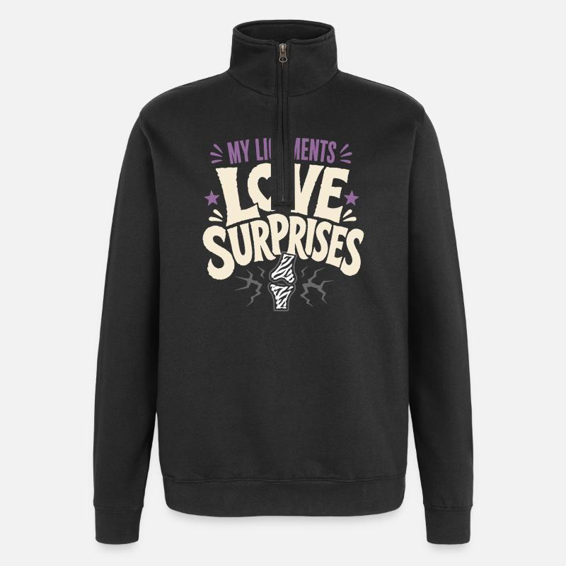 Eds Conscience Ehlers-danlos Guerrier Zèbre - Sweat à zip 1/4 - noir