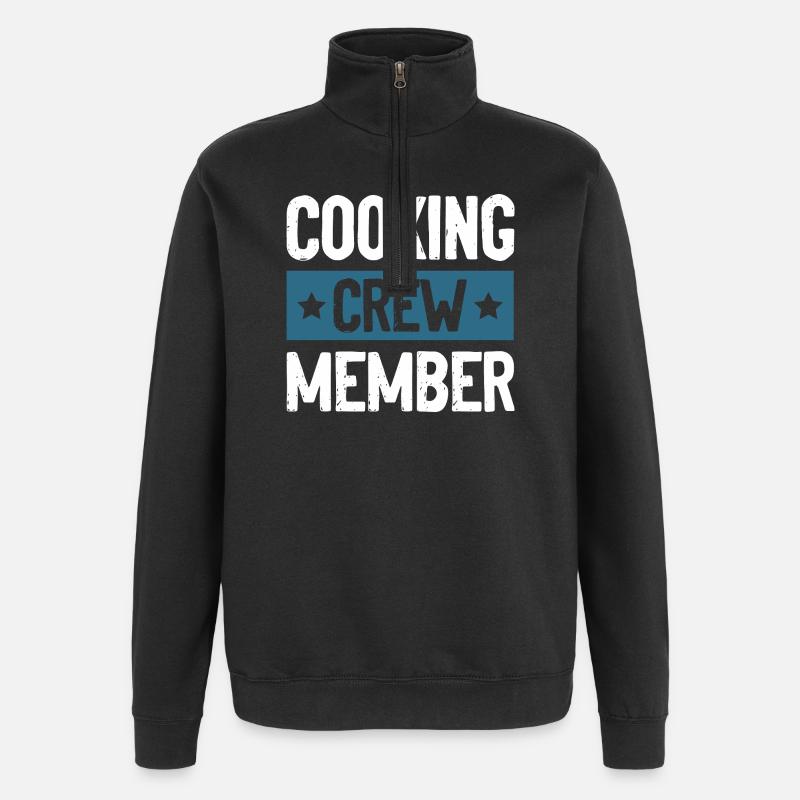 Équipe de cuisine - Sweat à zip 1/4 - noir