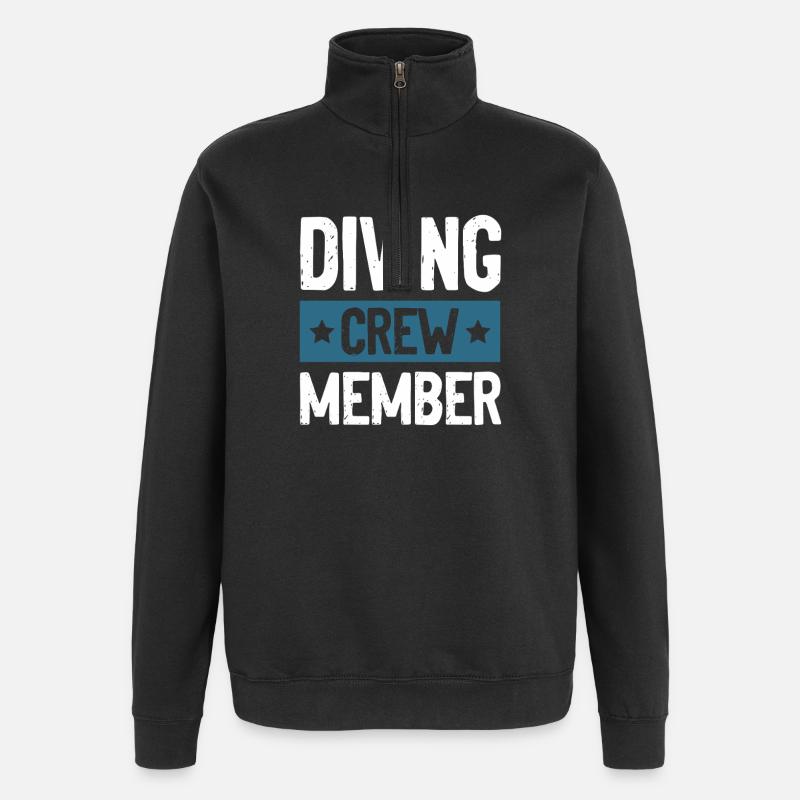 Diving Crew - Quarter-Zip Sweatshirt - black
