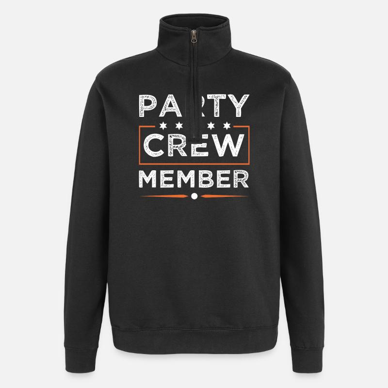 Équipe de fête - Sweat à zip 1/4 - noir