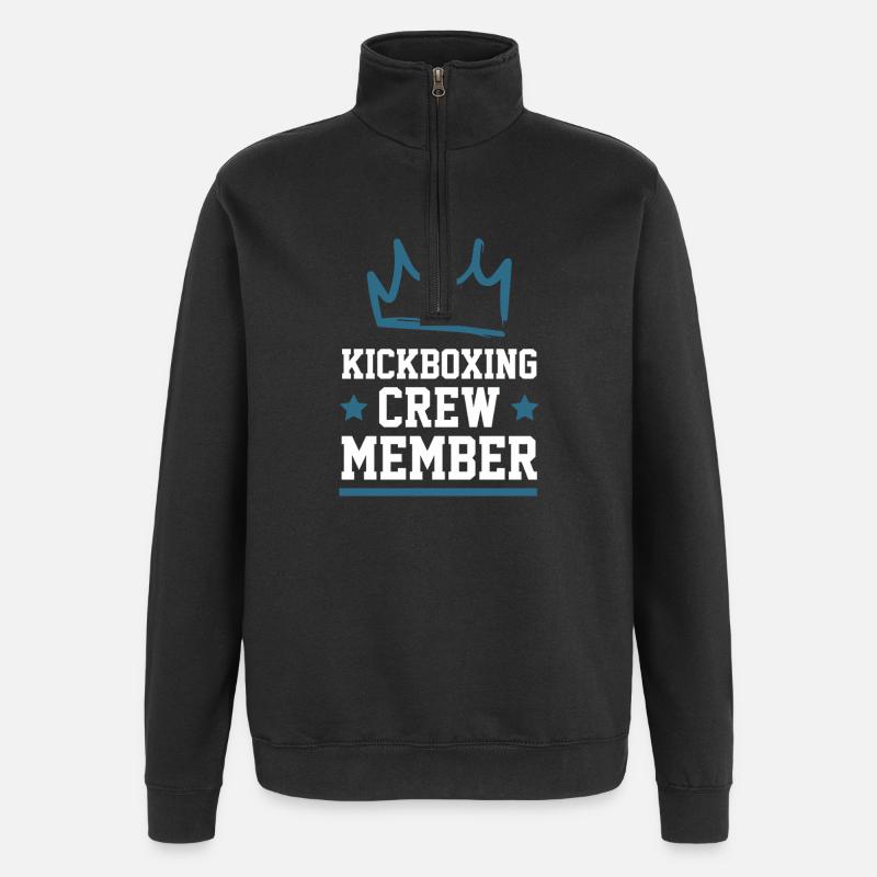Kickboxing Crew - Quarter-Zip Sweatshirt - black