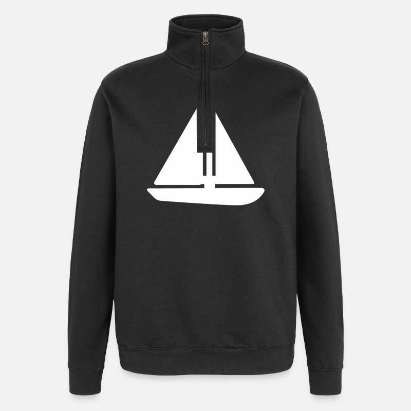 Voile - Sweat à zip 1/4 - noir