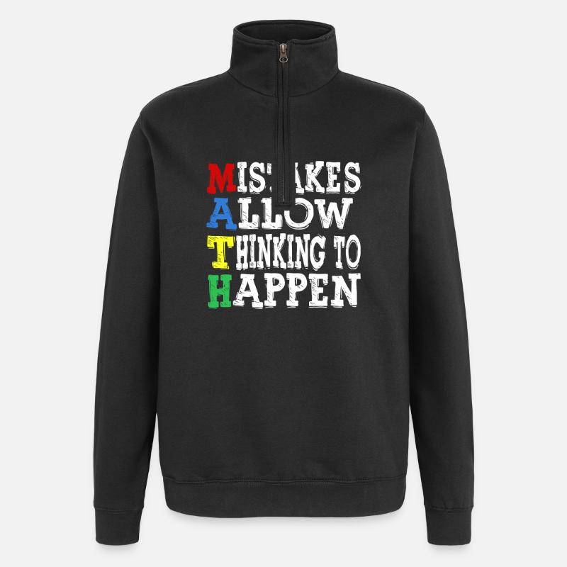 Les erreurs permettent à la réflexion - Sweat à zip 1/4 - noir