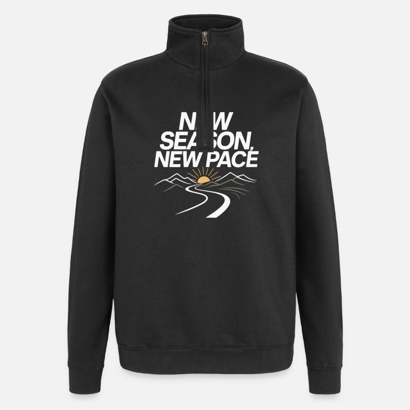 Neue Saison, neuer Weg - Quarter-Zip-Sweatshirt - Schwarz