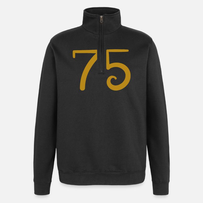 75 - Sweat à zip 1/4 - noir
