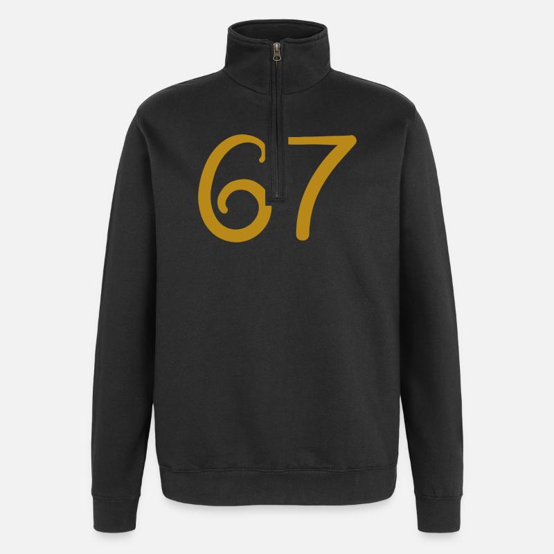 67 - Quarter-Zip Sweatshirt - black