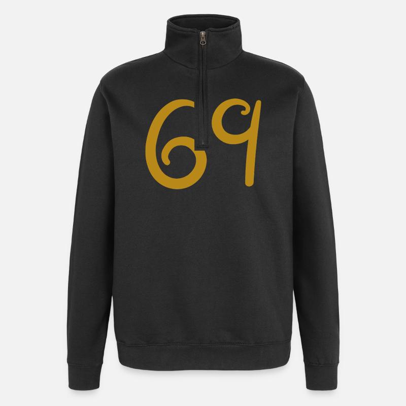 69 - Sweat à zip 1/4 - noir