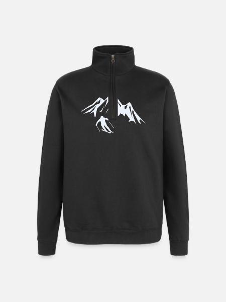 Summit Adventure Skier Silhouette - Quarter-Zip Sweatshirt - black