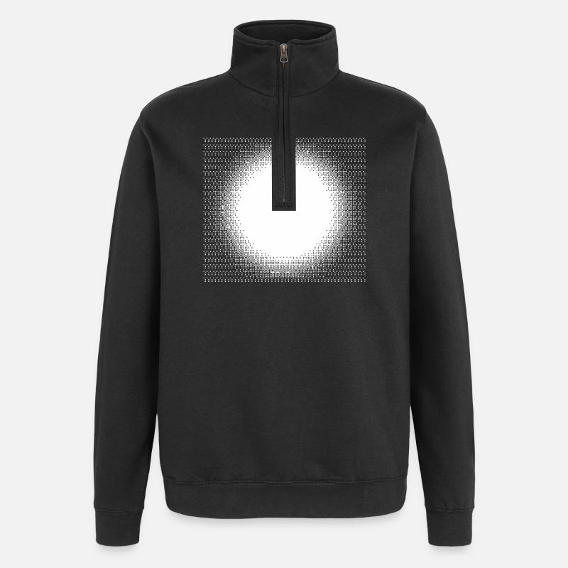 Halo Dotburst Circle - Quarter-Zip Sweatshirt - black
