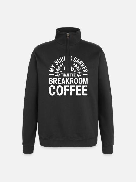 Darker Soul Breakthrough Kaffee - Quarter-Zip-Sweatshirt - Schwarz