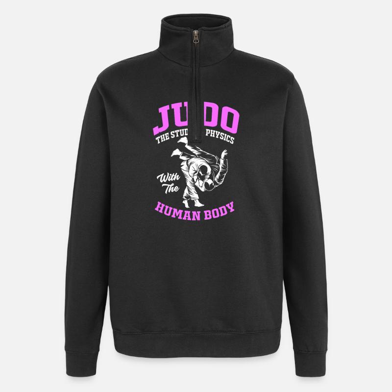Judo - Sweat à zip 1/4 - noir