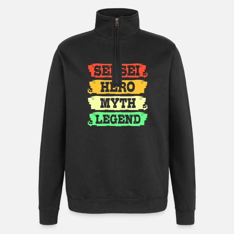 Judo - Quarter-Zip-Sweatshirt - Schwarz