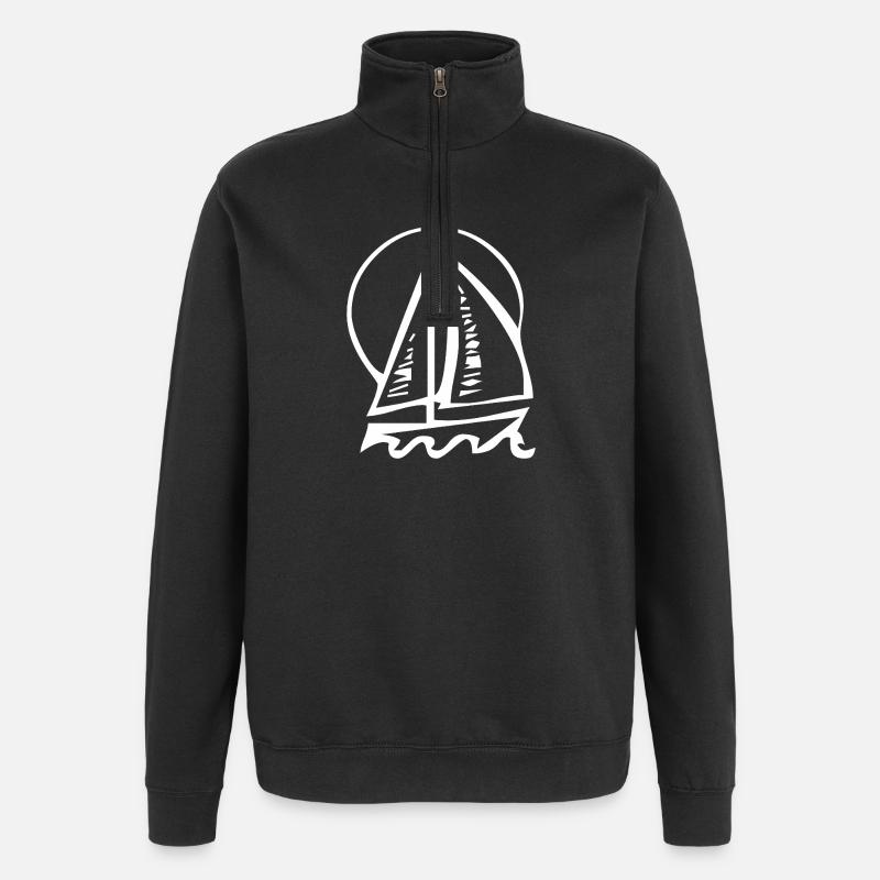 Sail - Quarter-Zip Sweatshirt - black