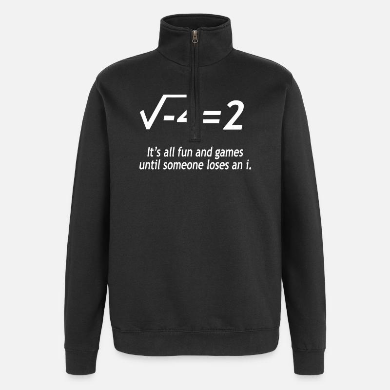 Lustiger Mathe-Witz - Quarter-Zip-Sweatshirt - Schwarz