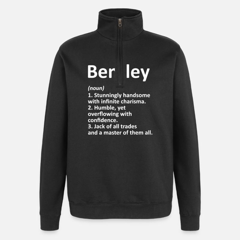 Fette Charisma-Typografie - Quarter-Zip-Sweatshirt - Schwarz