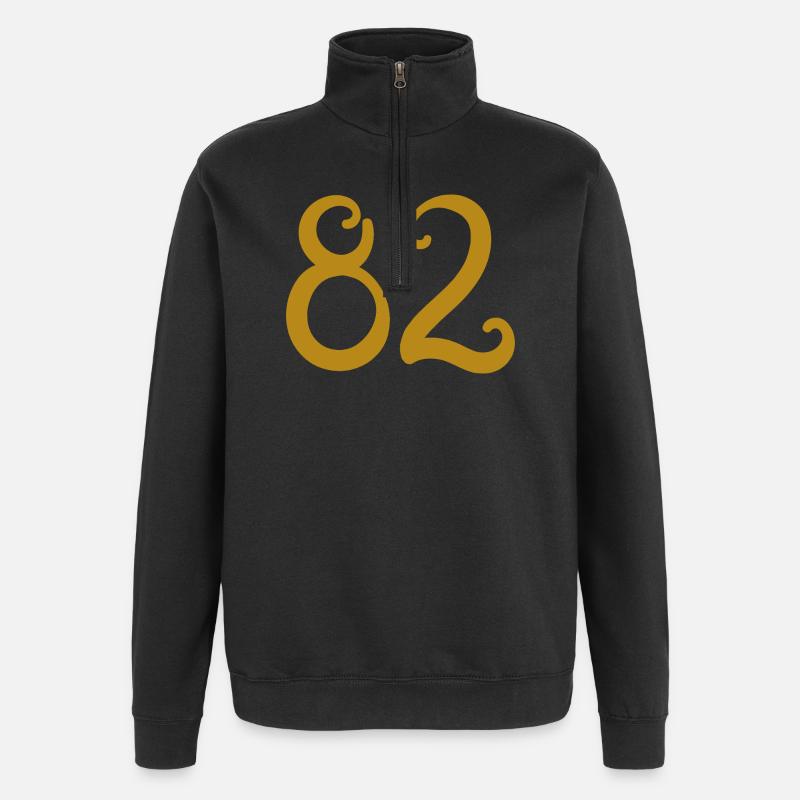 82 - Sweat à zip 1/4 - noir