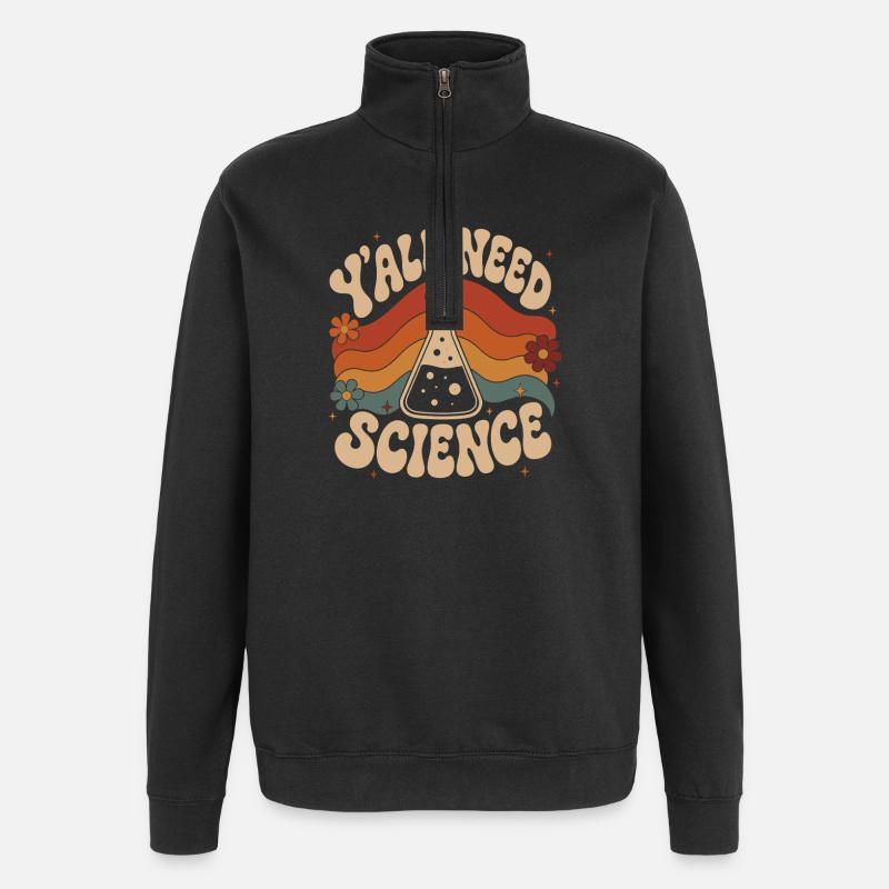 Yall Need Science - Quarter-Zip Sweatshirt - black