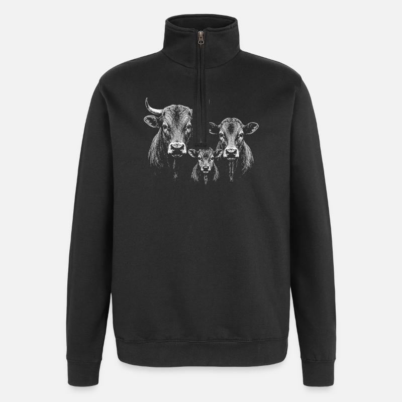 cattle - Quarter-Zip Sweatshirt - black