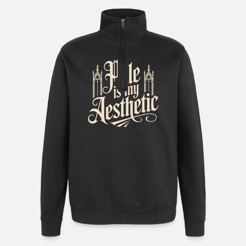 Die Stange ist meine Ästhetik - Quarter-Zip-Sweatshirt - Schwarz