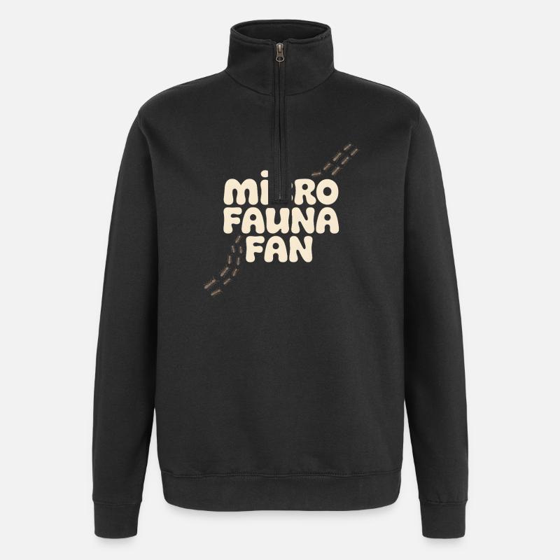 Microfauna Fan | Insects & Small Animals - Quarter-Zip Sweatshirt - black