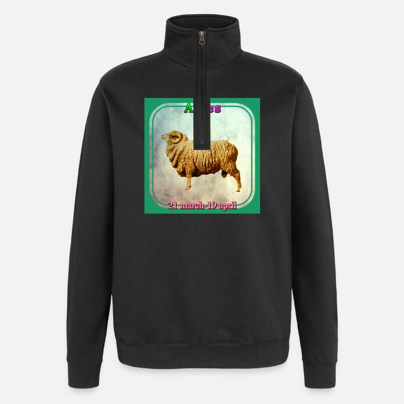 Aries - Quarter-Zip Sweatshirt - black