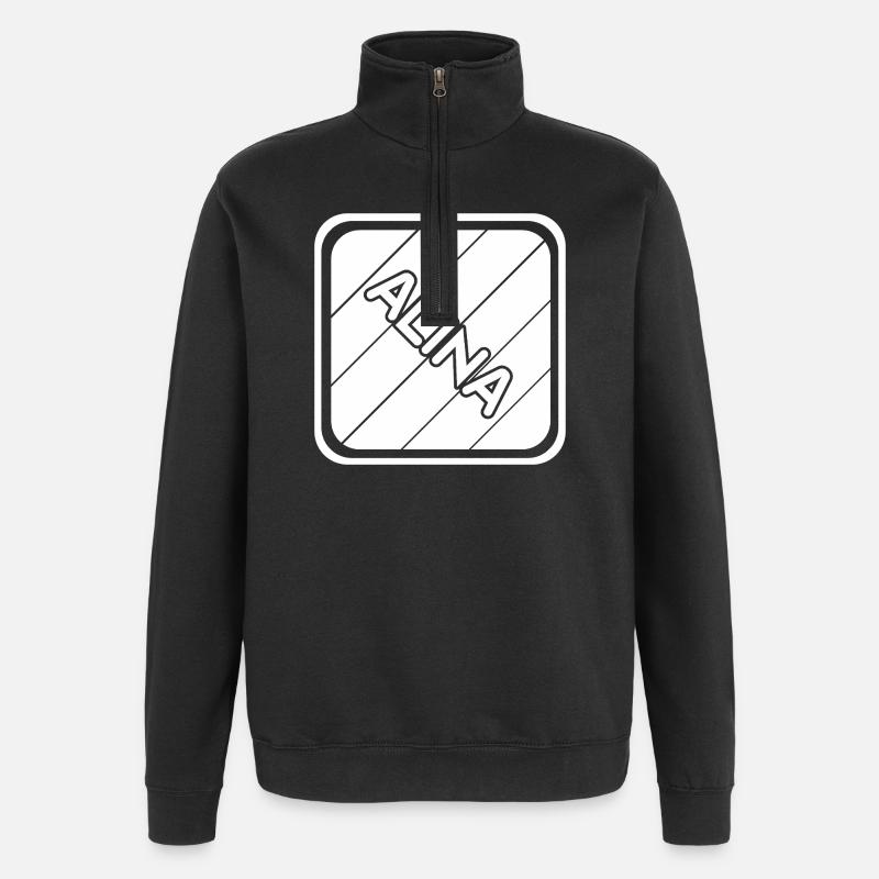Cadeau pour Alina - Sweat à zip 1/4 - noir