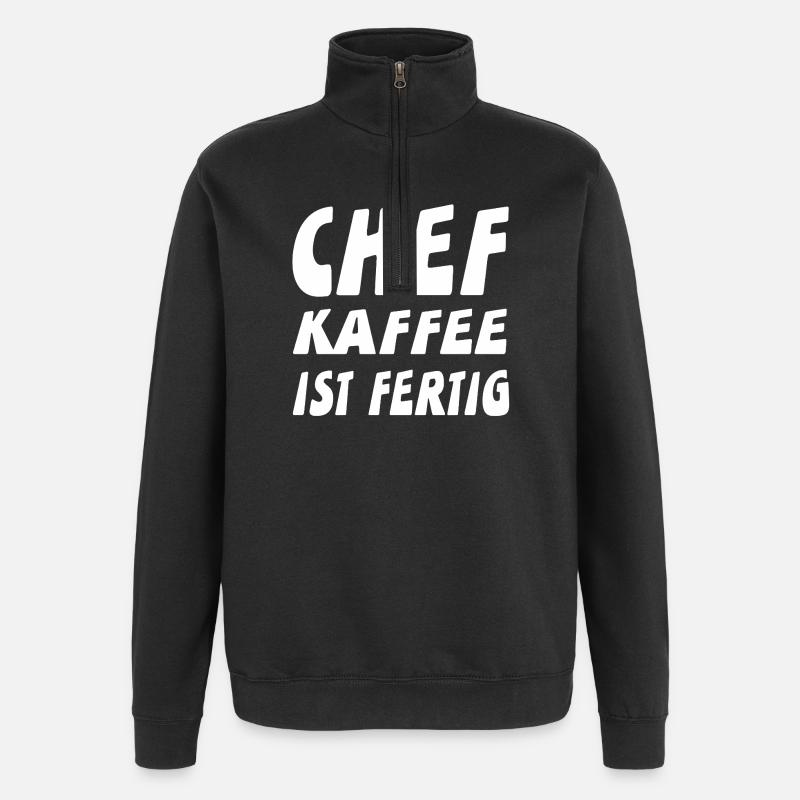 Chef - Quarter-Zip-Sweatshirt - Schwarz