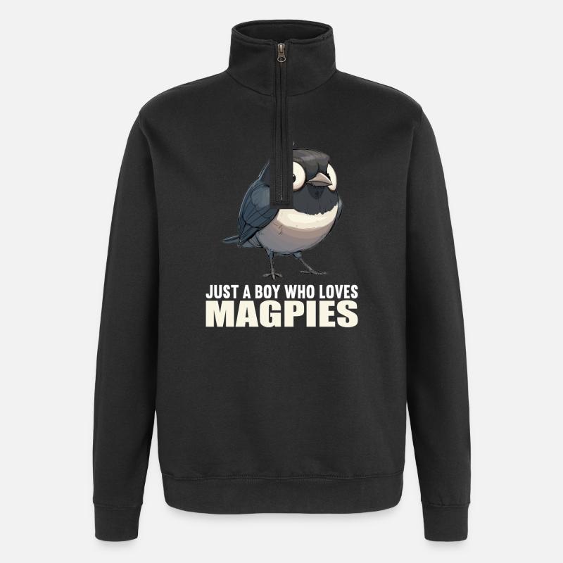 Magpies Magpie - Quarter-Zip Sweatshirt - black