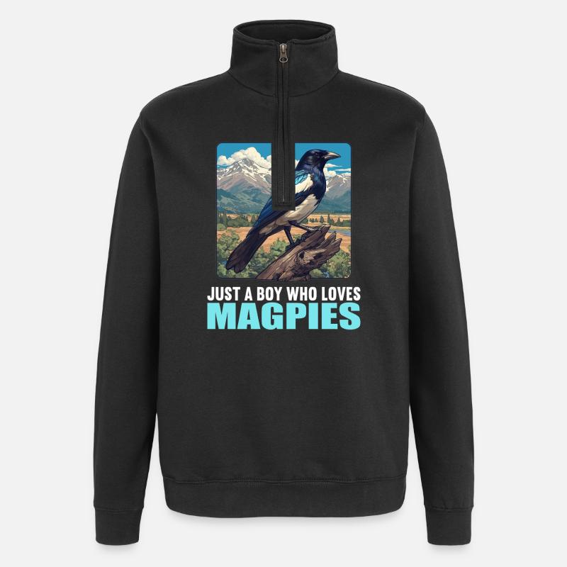 Pies Magpie - Sweat à zip 1/4 - noir